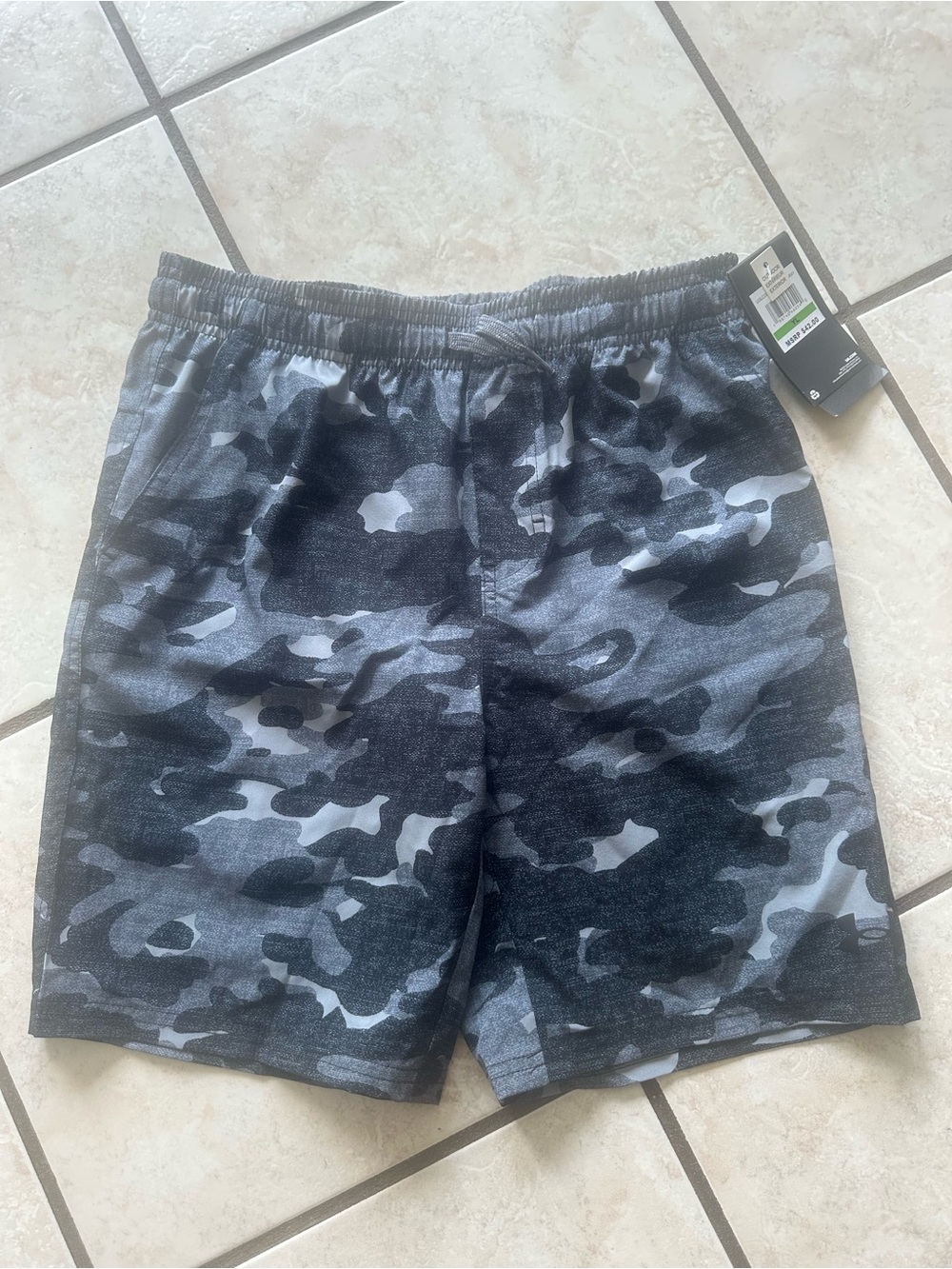 Under Armour Black & Gray Camo Athletic Shorts
